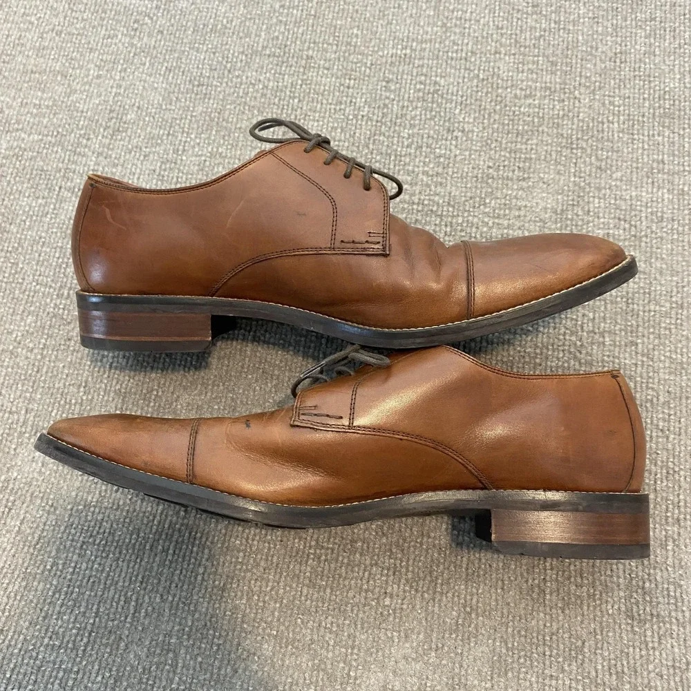 Cole Haan Shoes Mens Size 10.5 M Brown Leather Cap Toe Derby Dress C11632